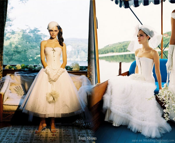 Mix and match styles Bridal corset wedding dress by Joan Shum
