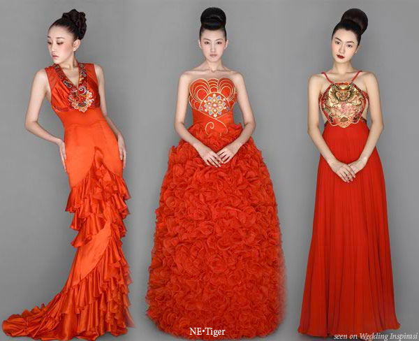 Ne.Tiger red Chinese traditional cheongsam and eastern influenced dresses 2008-2009 collection