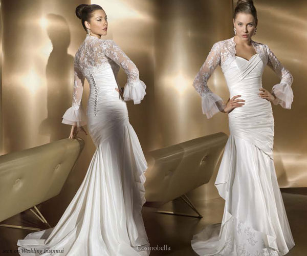 Cosmobella Wedding Gowns These romantic gowns with a Spanish flair are from 