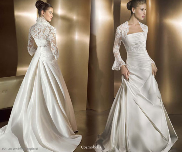 Cosmobella Wedding Gowns These romantic gowns with a Spanish flair are from 