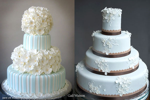 White Wedding Cakes With Flowers. Some cakes from Gail Watson