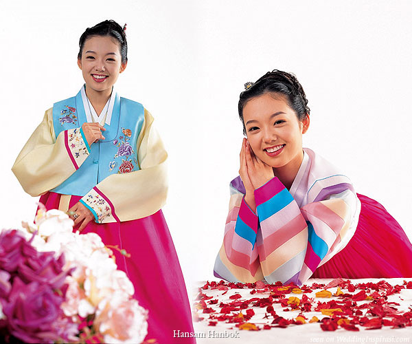 The colorful traditional Korean costume is called hanbok 