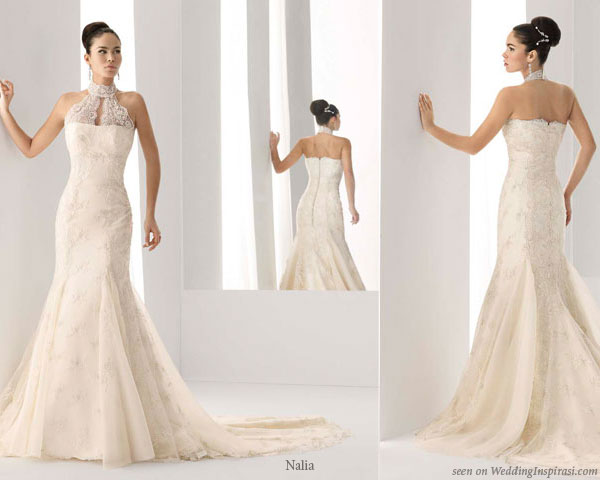 2010 bridal collection Nalia - keyhole neckline lace wedding gown Wedding Collection 2010/2011