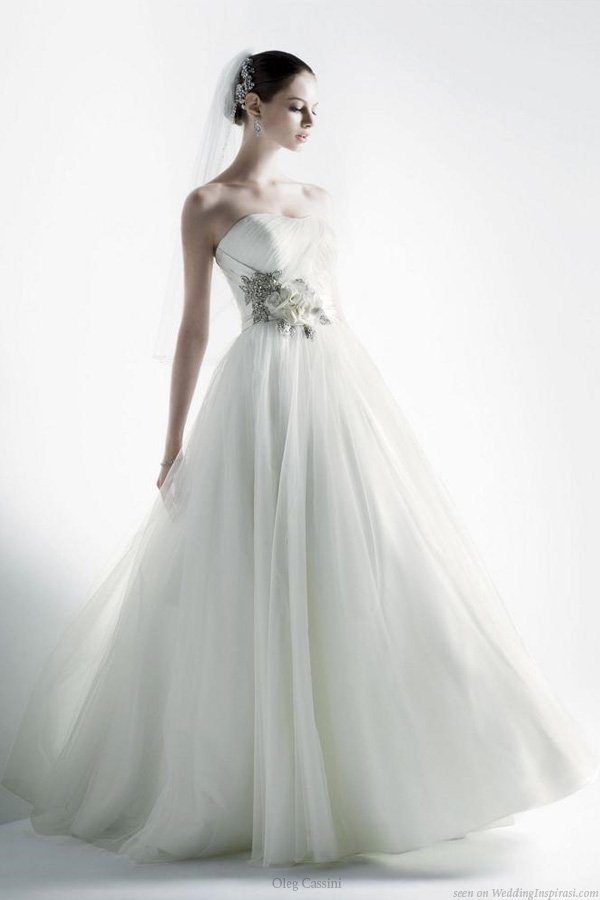 New strapless wedding gown from Oleg Cassini collection at David 39s Bridal