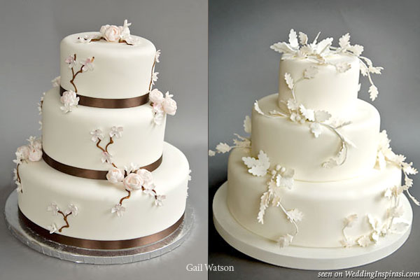 Dogwood cake with pale pink blossoms and chocolate brown LOVE Dogwood cake with pale pink blossoms and chocolate brown LOVE