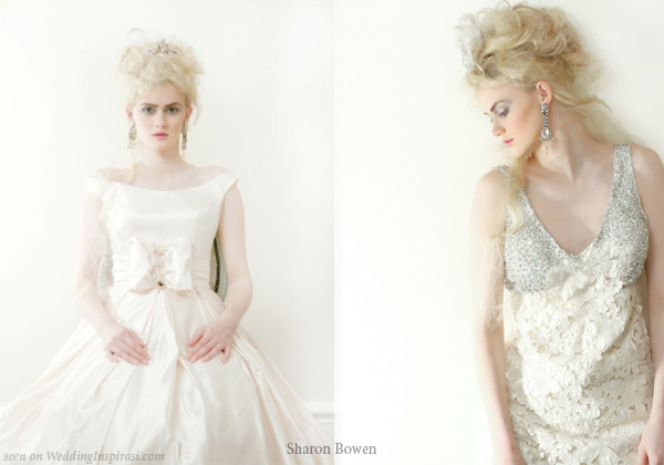 Unique wedding dresses with creative detailing from UKbased Sharon Bowen 