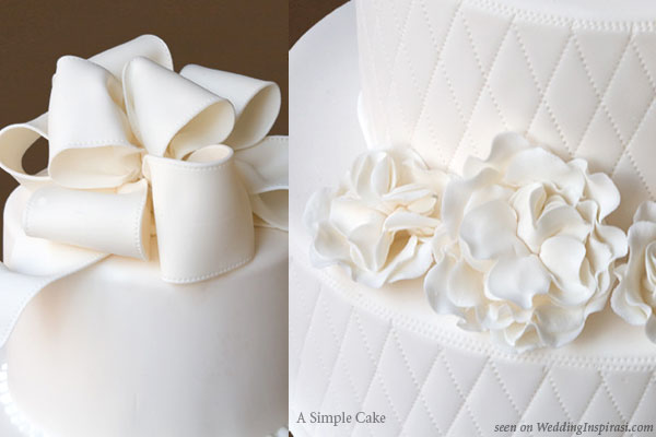 A Simple Cake made beautiful customize your wedding cake decorations such