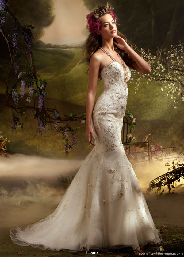 Trumpet bridal gown with hand beading and embroidery details Oooh lovely 