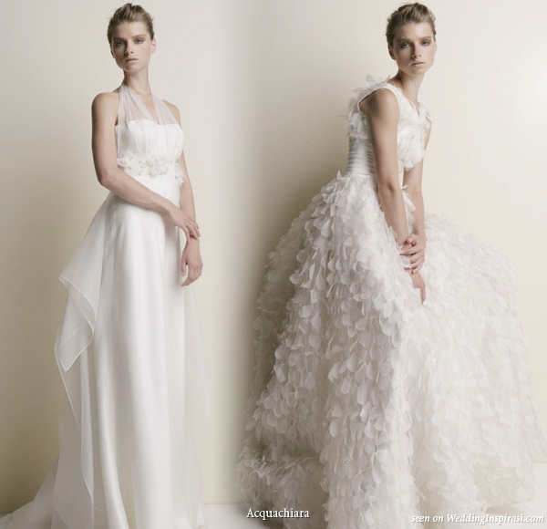 wedding dresses 2010 collection. Acquachiara wedding dresses