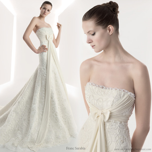 Strapless wedding dress from Franc Sarabia