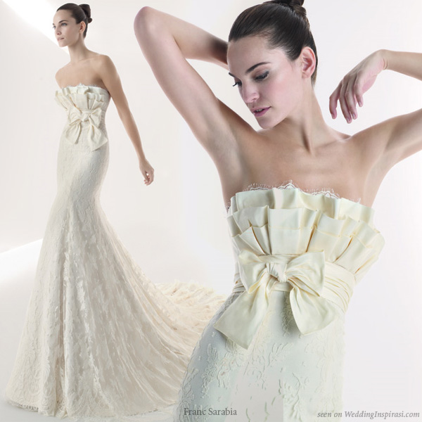 Wedding dresses with bows A gown from bridal house Franc Sarabia