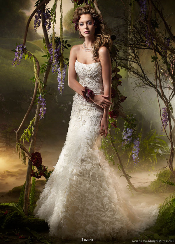 ivory lace wedding gown