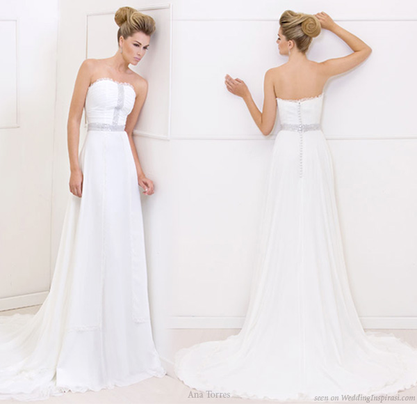 Strapless wedding dress by Ana Toress 2010 bridal gown collection Strapless wedding dress by Ana Toress 2010 bridal gown collection