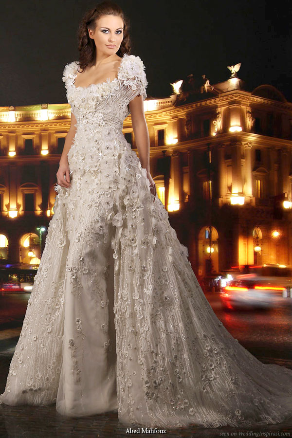 Wedding dress that looks heavily embellished with crystals sequins 