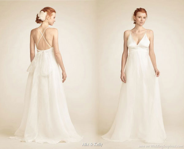 halter cross wedding dress