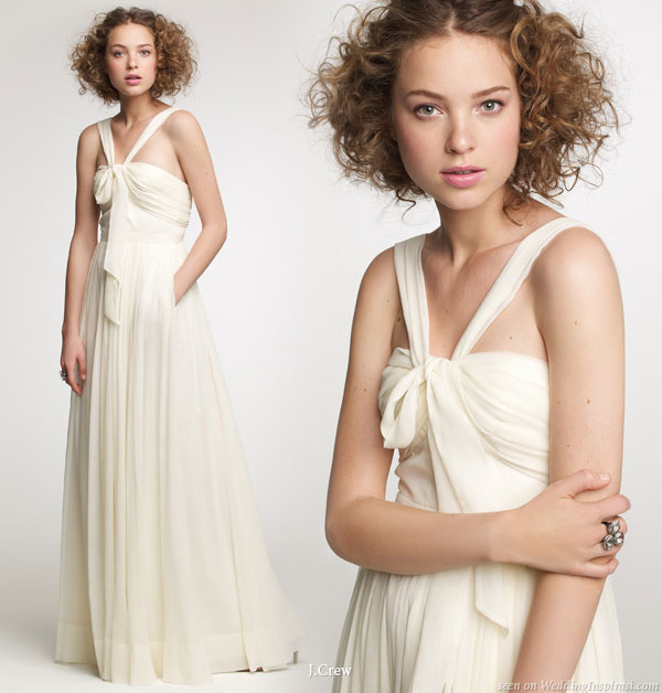 Draped wedding gown with pockets from JCrew fall 2010 collection preview