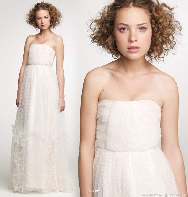simple wedding dresses 2010. Simple strapless gown with