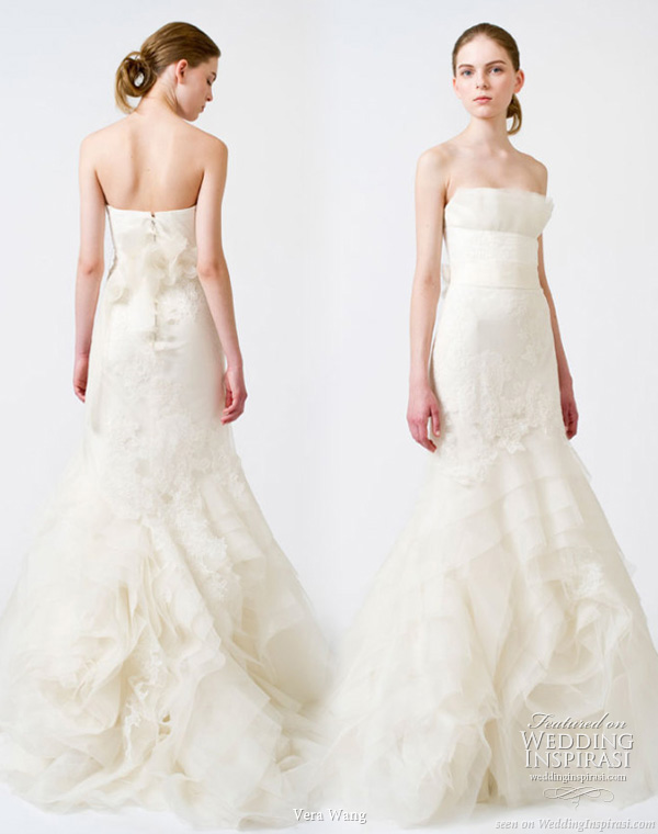 Vera Wang 2011 Spring Summer bridal gown collection strapless white Vera Wang 2011 Spring Summer bridal gown collection strapless white