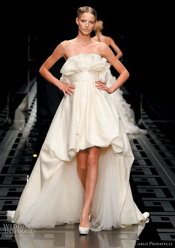 Romantic ruffle wedding dresses Carlo Pignatelli 2010 Opere couture 