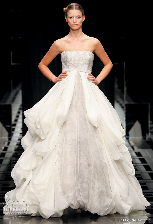 Romantic ruffle wedding dress ideas Carlo Pignatelli 2010 Opere couture