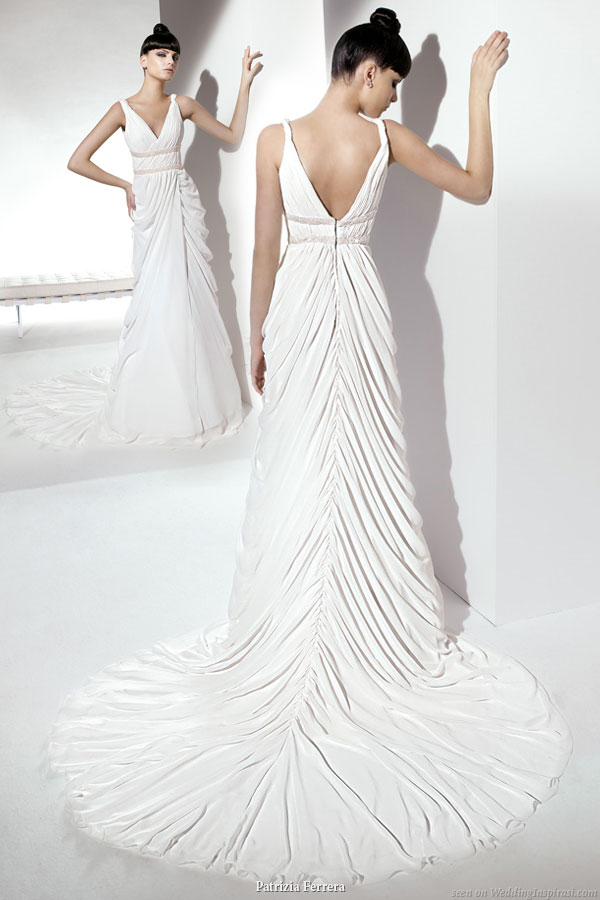 Patrizia Ferrera 2011 bridal gown collection draped grecian goddess style 