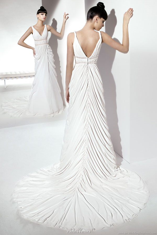 Patrizia Ferrera 2011 bridal gown collection draped grecian goddess style