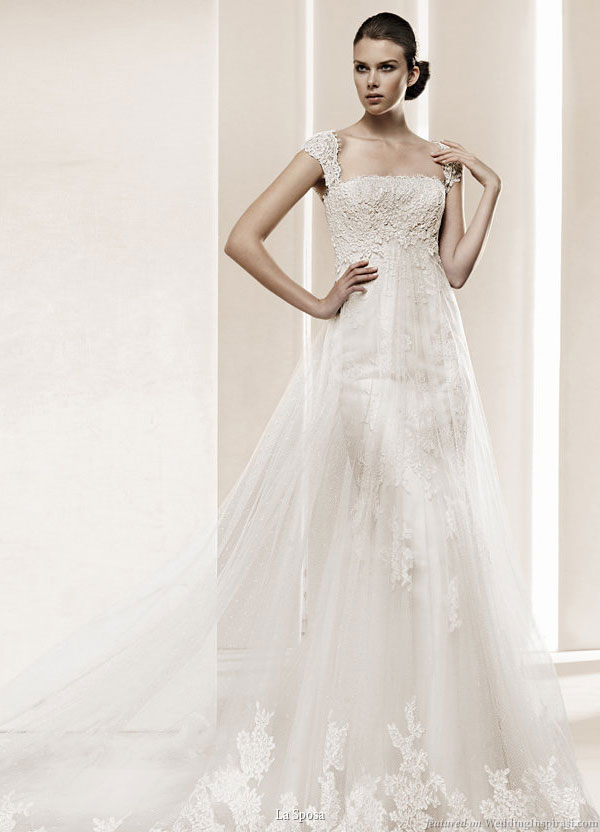 La Sposa 2011 Bridal Gown Collection Delta cap sleeve lace wedding dress 
