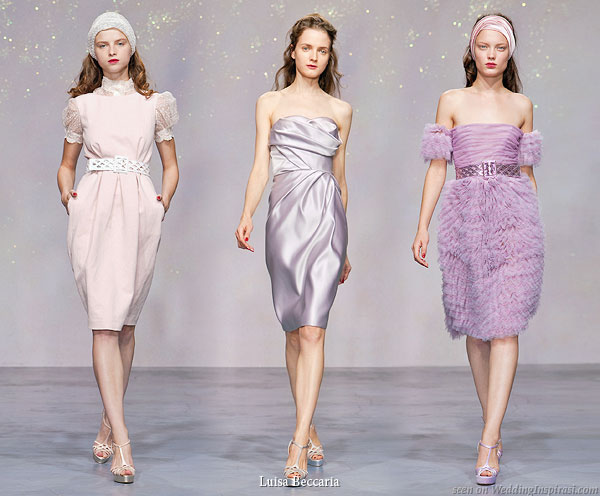 Luisa Beccaria Spring Summer 2010 collection Short soft pink lavender 