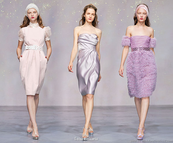 Luisa Beccaria Spring Summer 2010 collection Short soft pink lavender