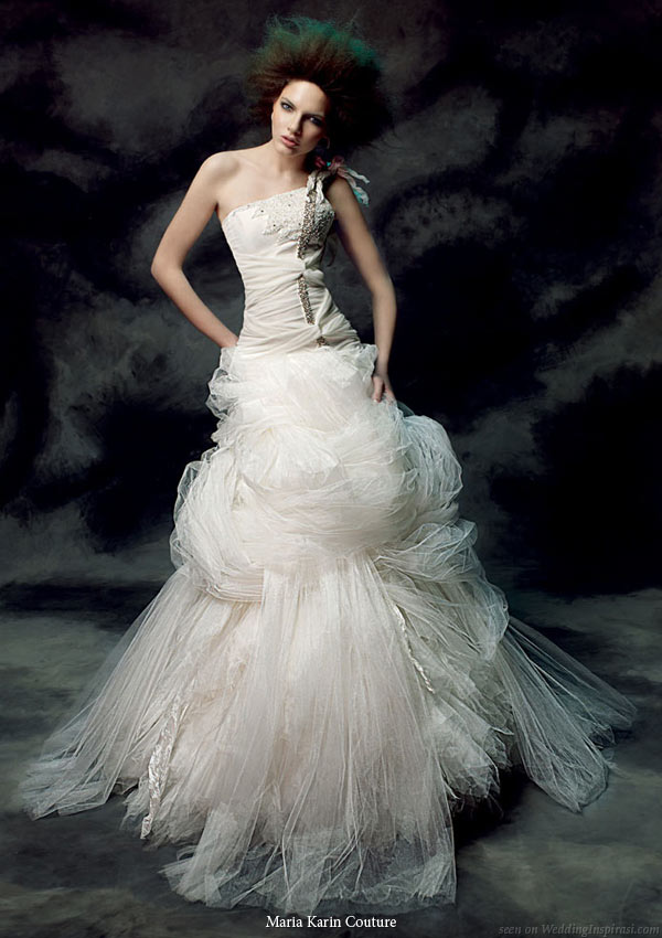 Maria Karin Couture 2011 bridal gown collection - strapless wedding dress with dramatic poufy skirt 