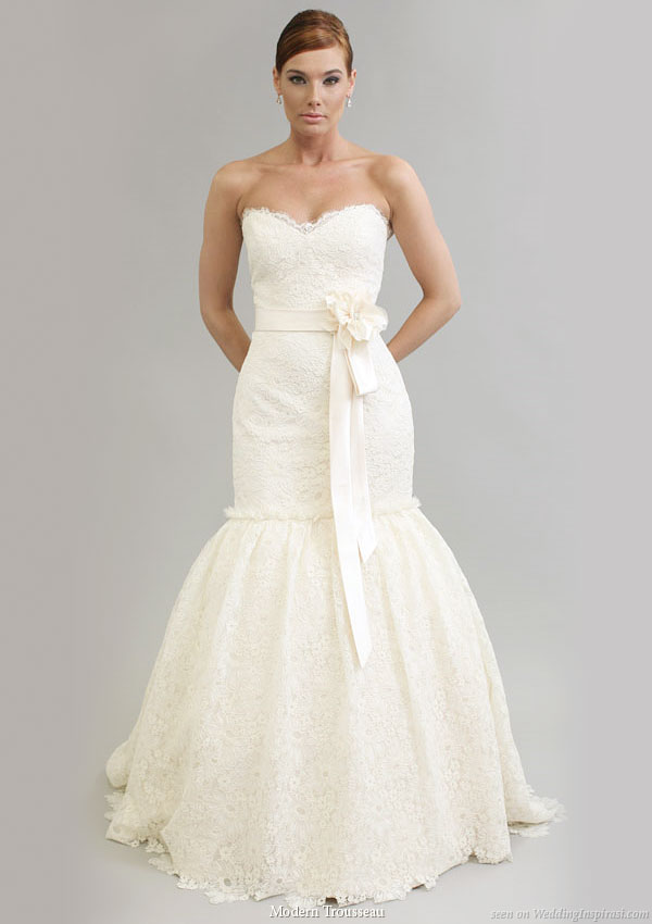 Above Monroe wedding dress a sleek strapless lace beauty