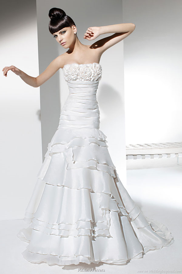 Patrizia Ferrera 2011 bridal gown collection strapless wedding dress with 