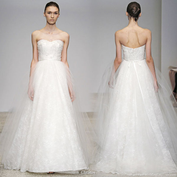 Spring blossom wedding dress from Christos Spring 2011 Bridal Gown