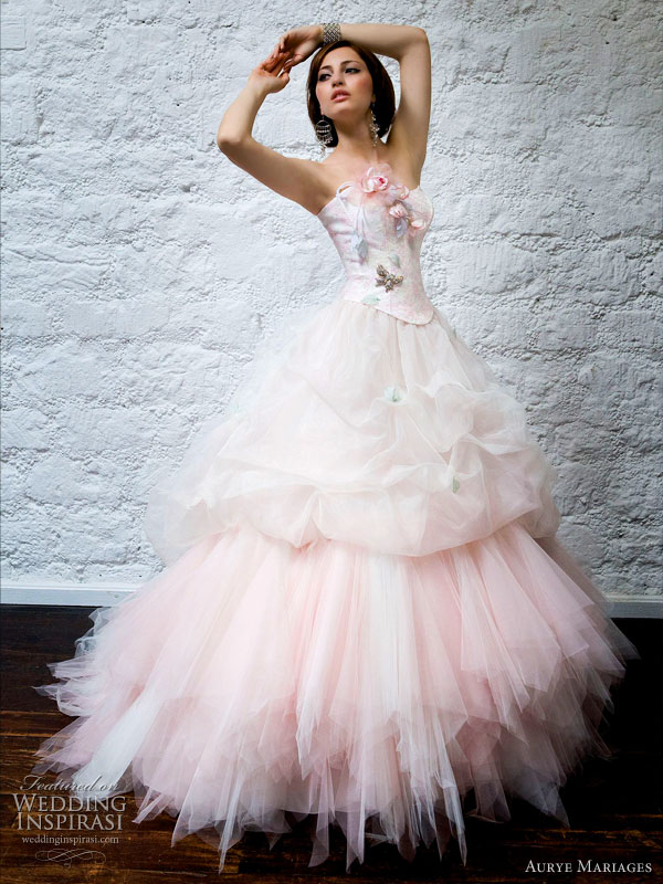 It's not often we start a post with a pink wedding gown but this strapless It's not often we start a post with a pink wedding gown but this strapless