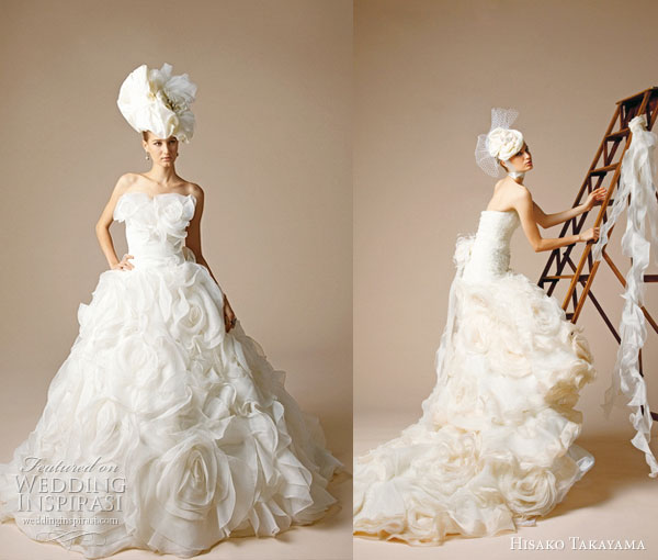 Hisako Takayama bridal gown collection Western style strapless ruffle