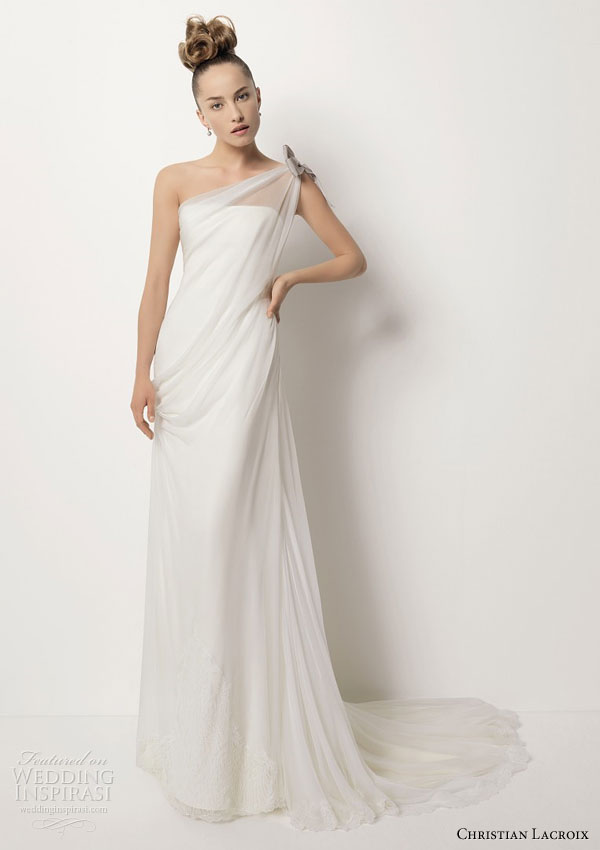 Christian Lacroix Mari e wedding dress TALISM N silk gauze gown