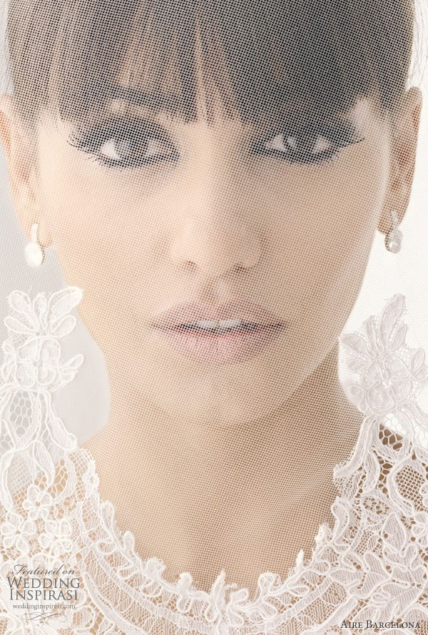 Monica Cruz models Aire Barcelona 2011 wedding veil collection