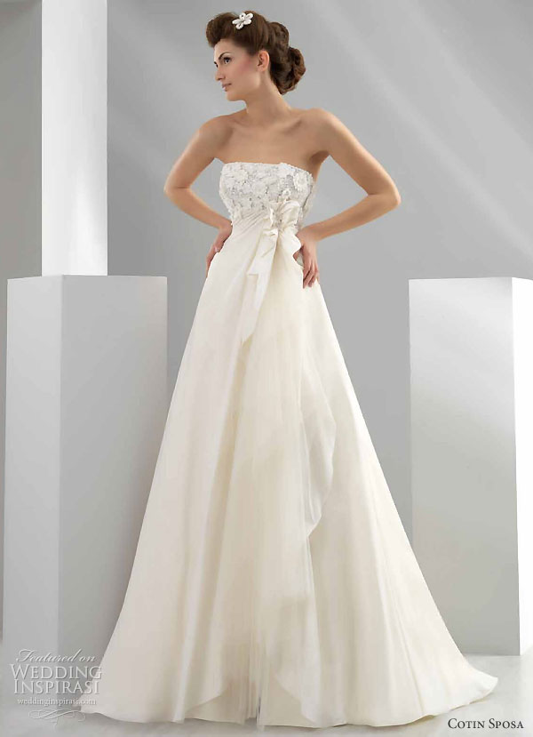 Cotin Sposa Wedding Gown 2011 bridal collection strapless Aline wedding