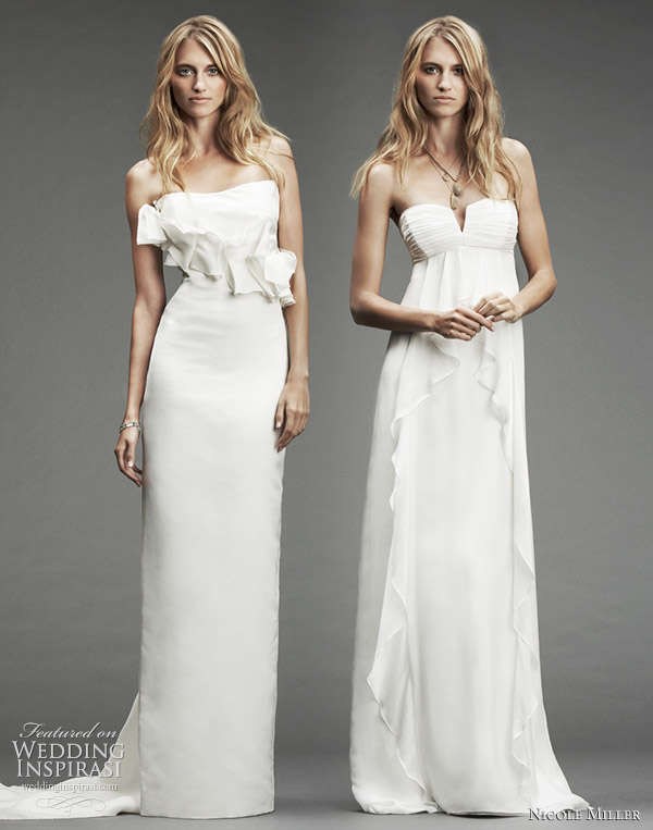 Nicole Miller wedding dressess 2010 Fall Winter bridal collection silk 