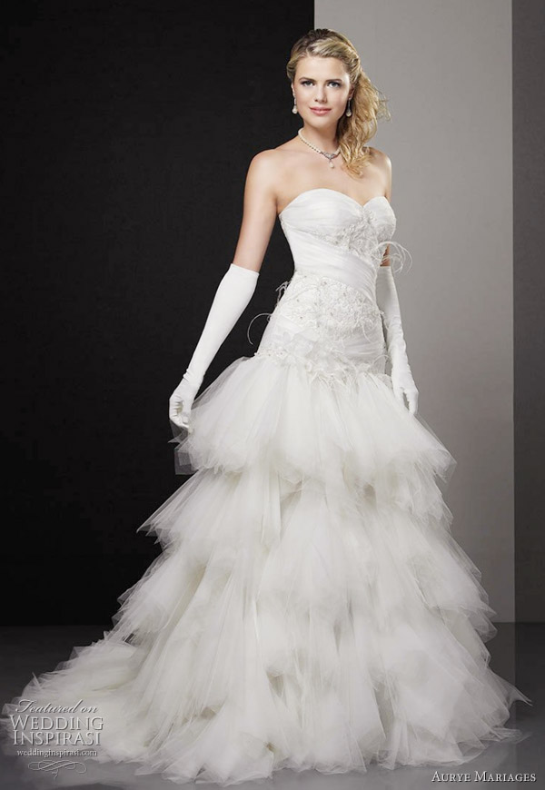 Beautiful wedding gowns from Aurye Mariages 2011 bridal collection ...