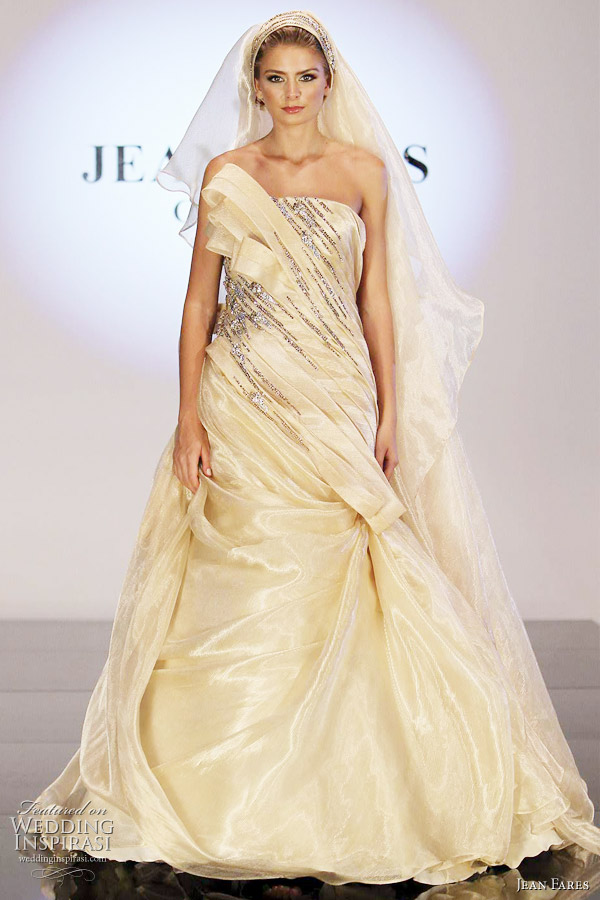 Jean Fares gold wedding dress from the Fall Winter 20102011 couture 