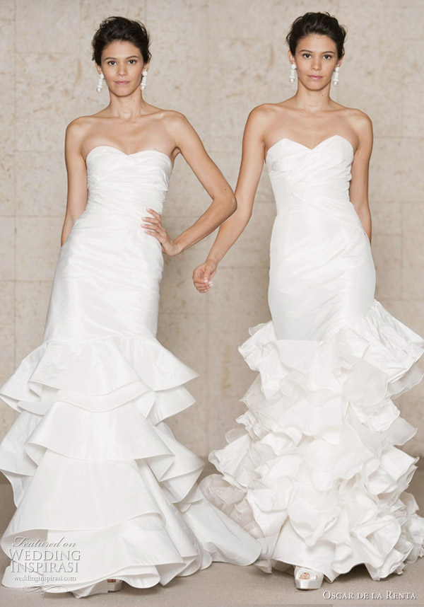 Oscar de la Renta Bridal wedding gowns 2011 Fall Winter collection Silk 