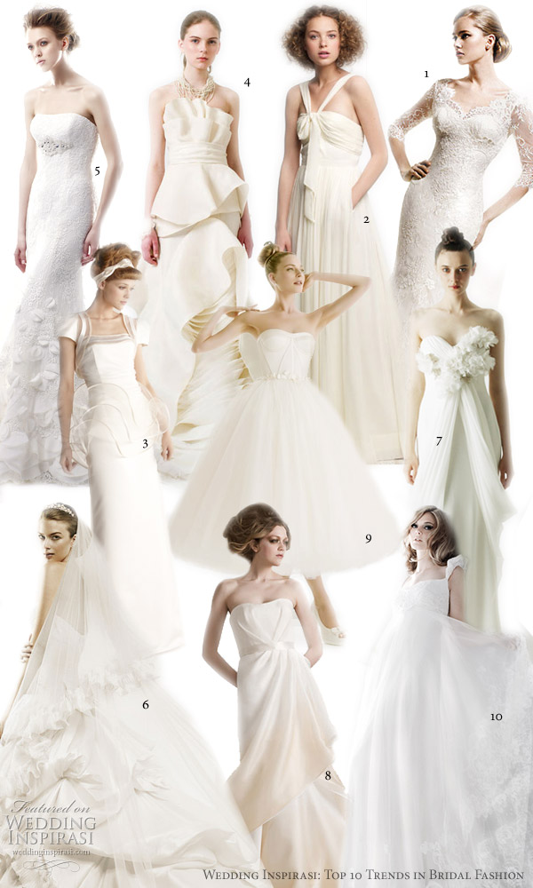 2011 trends in wedding dresses we like to see continue from 2010 year in 