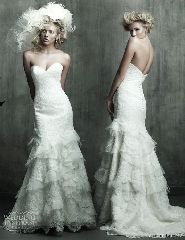 Allure bridals couture wedding dresses 2011 Embroidered gown encrusted with