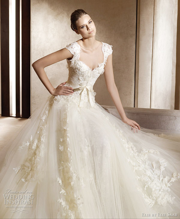 Elie Saab wedding dress 2011 - Aglaya cap-sleeve wedding gown