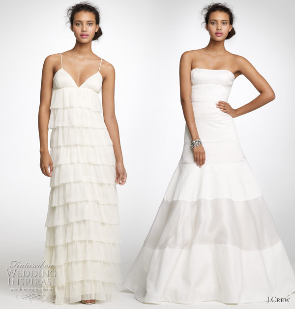 JCrew Spring 2011 bridal collection tiered wedding gown strapless 