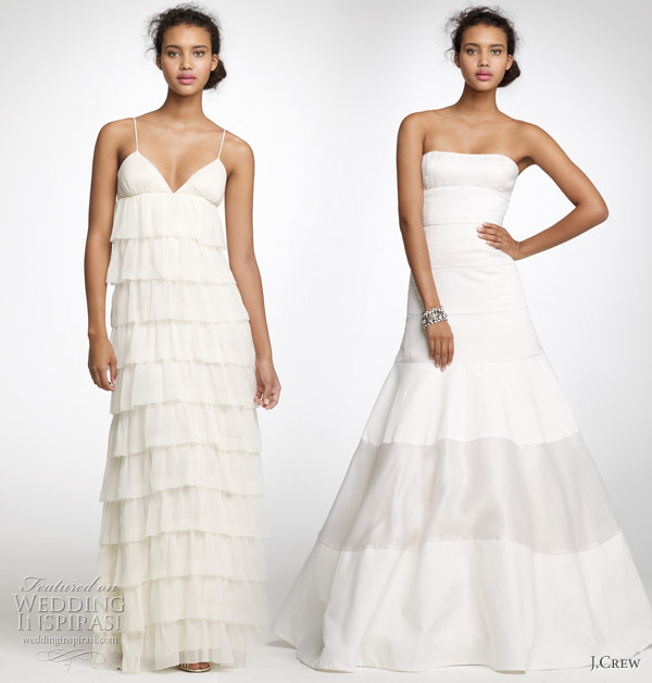 JCrew Spring 2011 bridal collection tiered wedding gown strapless