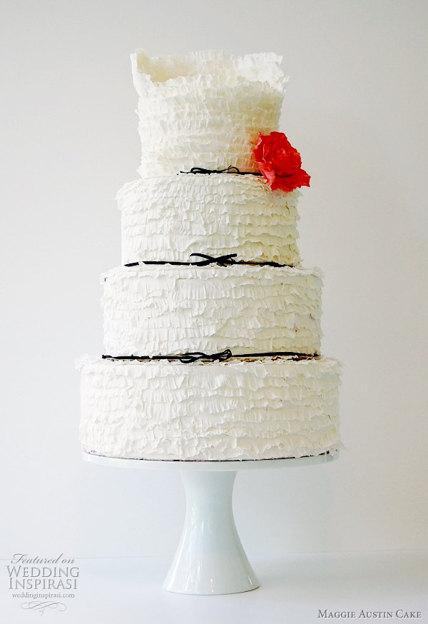 Maggie Austin Cake Peony Frill wedding cake