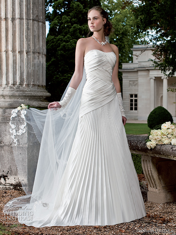 Princess Ornella 2011 bridal collection pleated wedding dress with draped