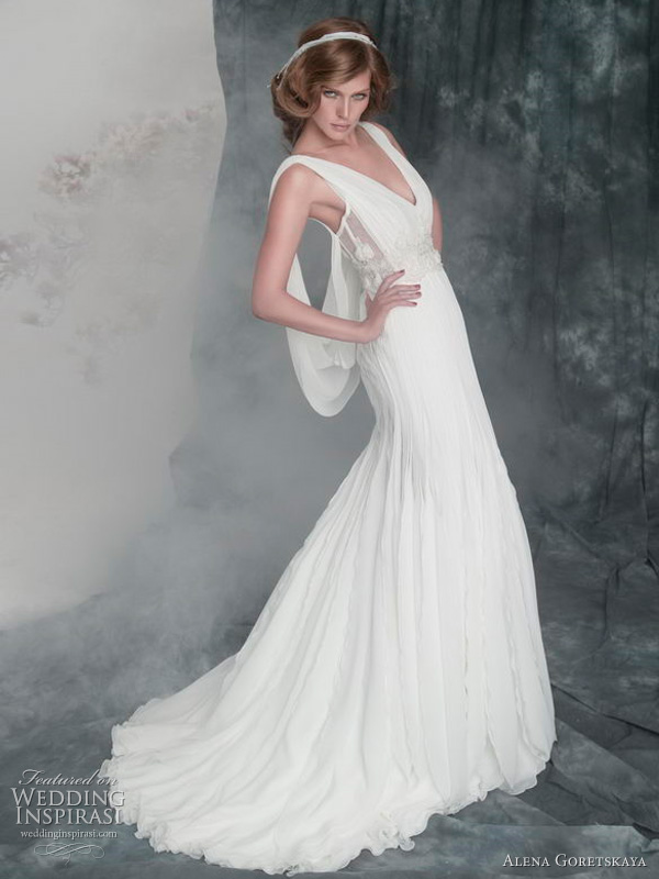 2011 wedding gowns by Alena Goretskaya Alicja Grecian style wedding dress